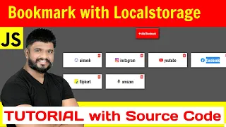 Ep57 - Bookmark app with local storage tutorial with source code