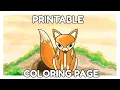 Animal coloring pages for Kindergartens - Fox coloring page