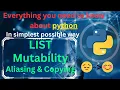 List Mutability and List Aliasing and copying
