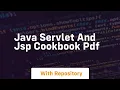 java servlet and jsp cookbook pdf
