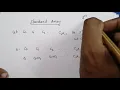 Lecture 29a Standard Array