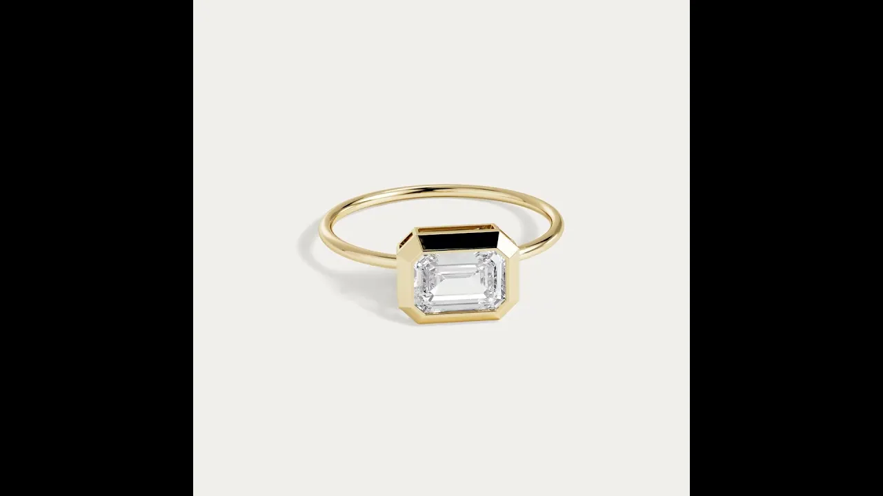 Ivy丨1CT Solitaire Bezel Set Lab Diamond Engagement Ring In 14K Solid Gold/Platinum
