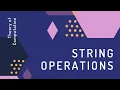Theory of Computation String Operations