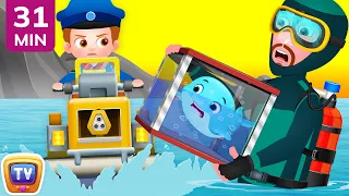 ChuChu TV Police | Saving Dolphins + Moon Rocks & Helicopter Chase | 31 Min