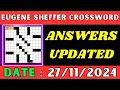 Eugene Sheffer Crossword Clue Answers for Nov 27 2024 Solved