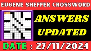 Eugene Sheffer Crossword Clue Answers for Nov 27 2024 Solved