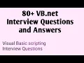 Visual Basic Net Interview Questions and Answers