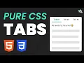 How to Easily Create Pure CSS Tabs No JavaScript Needed