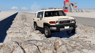 محاكي الحوادث : تحدي السرعة الجنونية فوق المطبات والصخور! 🚗💥 BeamNG drive