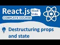 Destructuring props and state in React js Complete react js Course in Urdu