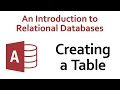 Creating Your First MS Access and a Table within It