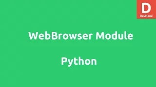 Webbrowser Module in Python