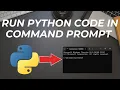How to run python code in Command prompt