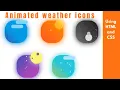 Animated weather icons using html and css only CODOWN