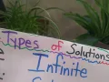 Types of Solutions One Solution Infinite Solutions No Solution