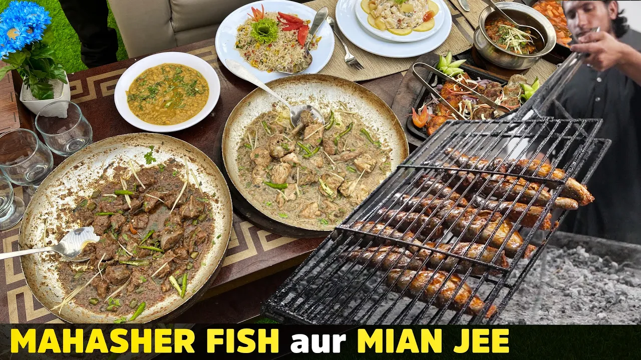 Mian Jee ke Khanay   MahaSher Fish of Tarsakoon, Swabi   Delicous Pakistani Food   Street Food PK