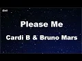 Download Lagu Please Me - Cardi B \u0026 Bruno Mars Karaoke 【No Guide Melody】 Instrumental