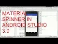 How to create material spinner in android studio 3 0