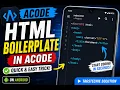 How to Create HTML Boilerplate in Acode Acode Android Tutorial