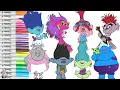 Dreamworks Trolls Coloring Book Compilation Poppy Branch Barb Biggie DJ Suki Bridget Tiny Diamond