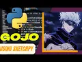 Gojo Using Python Sketchpy Code Python Programming Hub