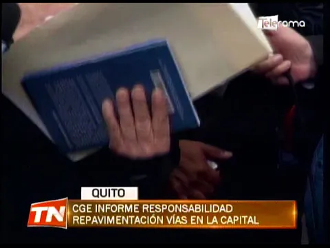 CGE informe responsabilidad repavimentación vías en la capital