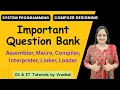 System Programming Compiler Designing Important Question Bank SP PCD SPOS