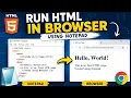 How to Run HTML Code Using Notepad Beginner HTML Tutorial 2026