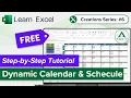 Dynamic Calendar Schedule - Free Template and Step by Step Tutorial
