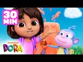 30 MINUTES of Messy and Sticky Adventures w Dora Dora Friends