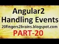 Angular 2 - Handling Events in Angular