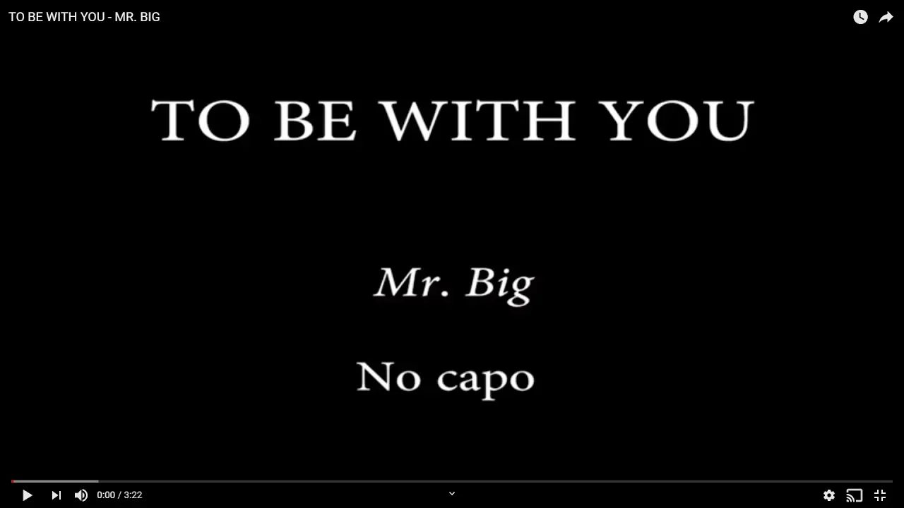 TO BE WITH YOU - MR. BIG