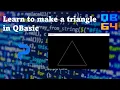 Learn to create triangle in QBasic