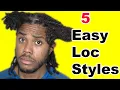 5 Quick and Easy Loc Styles for Men Medium Length Locs