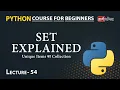 Python Set Lecture 54 Python for Beginners