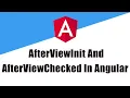 AfterViewInit And AfterViewChecked Lifecycle Hooks In Angular Angular Angular Lifecycle Hooks
