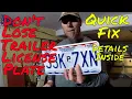 Never Lose A Trailer License Plate Again With This Tip