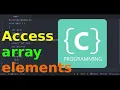 C programming Access Array Elements Using Pointers