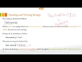 Data Structure Chap-2 Strings Reading and Writing Strings gets puts