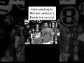 Fans Reacting To Michael Jackson s Death News On TV