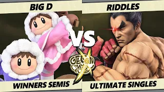 GOML X TOP 8 - Riddles Kazuya Vs Big D Ice Climbers Smash Ultimate