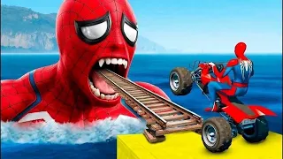 الرجل العنكبوت انقاذ باتمان Spider-Man Rescue batman vs iron man vs venom funny Game GTA 5 superher