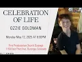 Ozzie Goldman Celebration of Life on May 12 2025