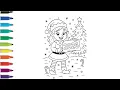 How To Draw Cute Christmas Elf Holding 2026 New Year Coloring Page for Kids