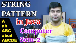 String Pattern in Java Computer Sem-2 Class 10