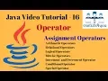 Java Tutorial 16 - Assignment Operator in java