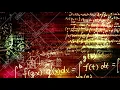 The abstract mathematical formulas moves in the virtual space