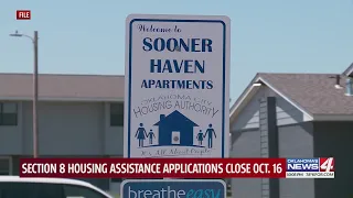 Section 8 housing assistance applications close Oct 16