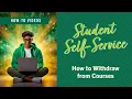 Student Self-Service Tutorial - How to Wit raw from Courses