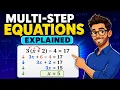 Solving Multi-Step Equations 9th Grade Pre-Algebra